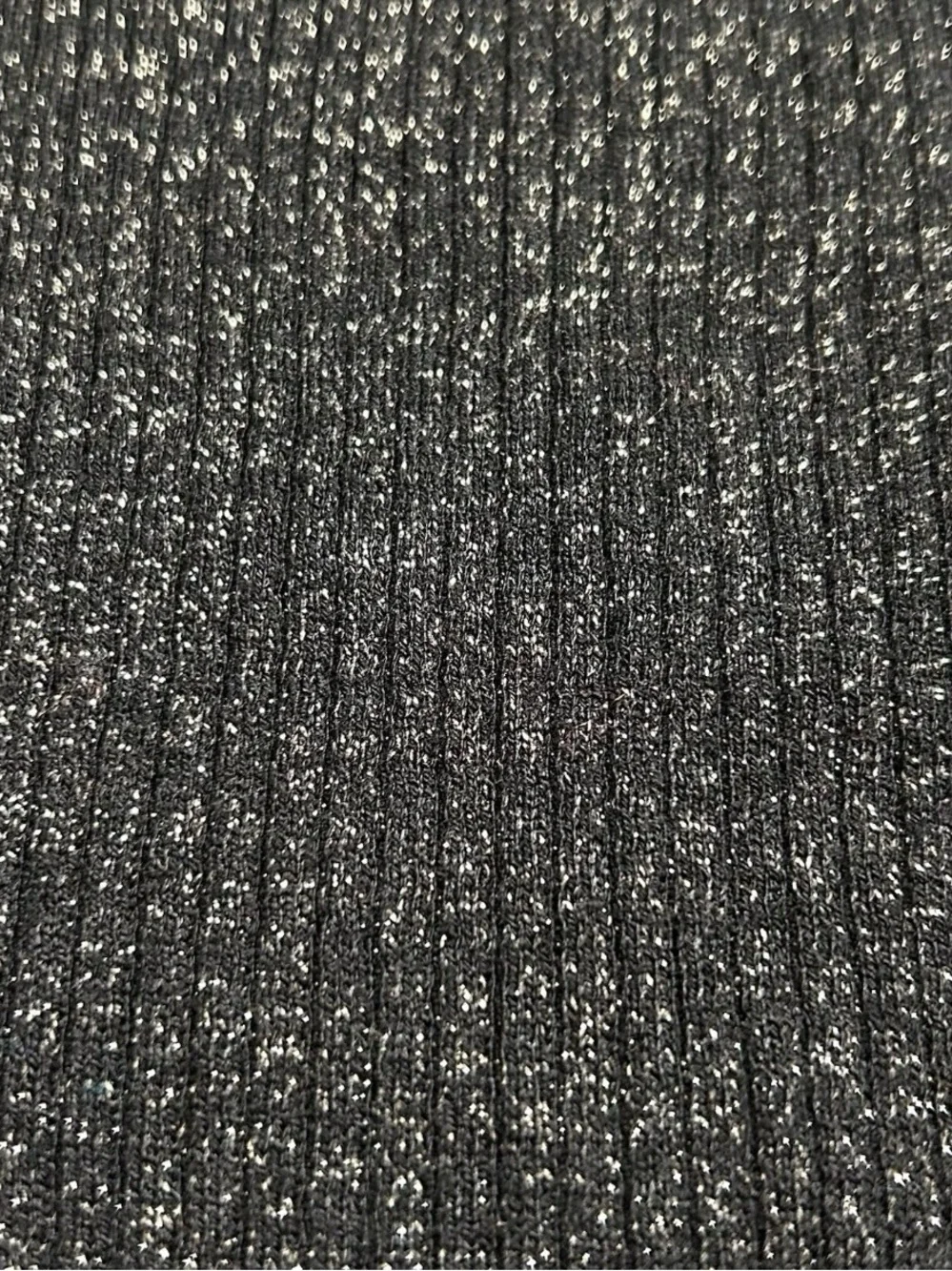 Loft Black Gold Shimmer Sparkle Puff Sleeve Knit Sweater Medium Party Chic Date